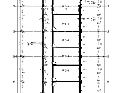 现代学校建筑 行政综合楼 施工图