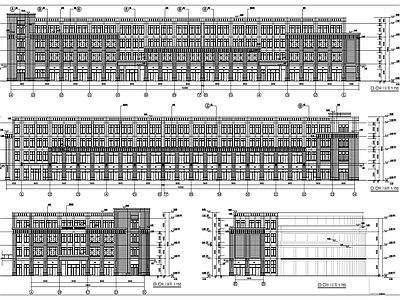 现代住宅楼建筑 小区商业街建施图 施工图