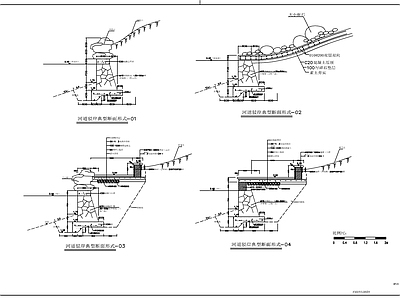 现代公园景观 河岸环境景观 施工图