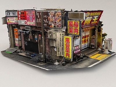 现代便利店 便利店 老街 店铺 房屋 老房子