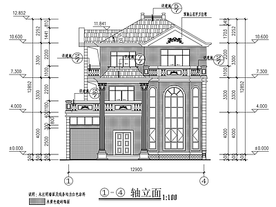 现代别墅建筑 独栋别墅 自建房 施工图