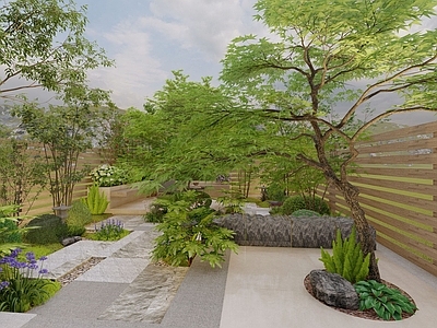 侘寂禅意屋顶花园 屋顶花园 禅意花园 杂木风庭院