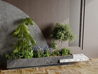植物组合 堆 树池 组合