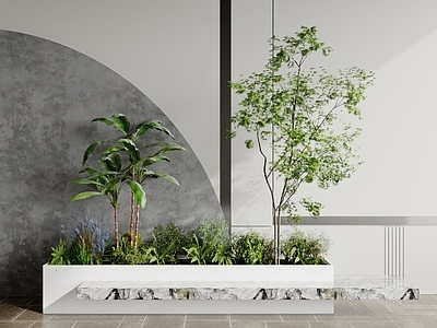 植物组合 堆 树池 组合