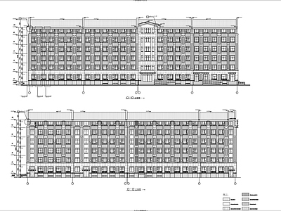 现代新中式其他居住建筑 男生及职工楼 施工图