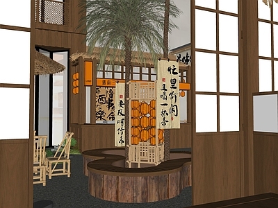 新中式包厢 新中式户外 院子 茶馆包厢
