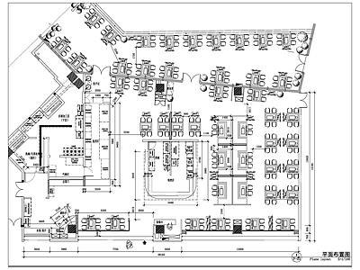 现代自助餐厅 生蚝自助餐饮店 施工图