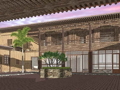 中式乡村民房 民居民房 土坯房