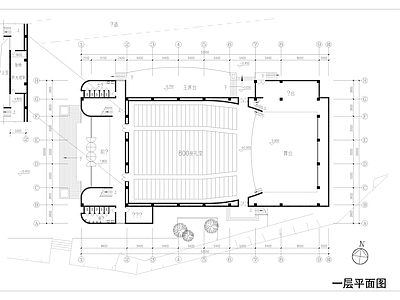 现代学校建筑 礼堂 施工图