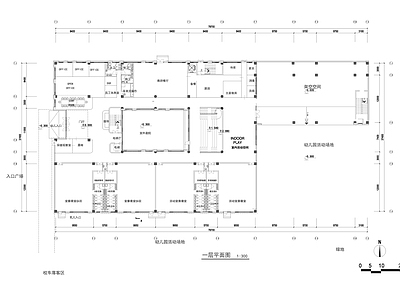 现代幼儿园建筑 围合式幼儿园 施工图