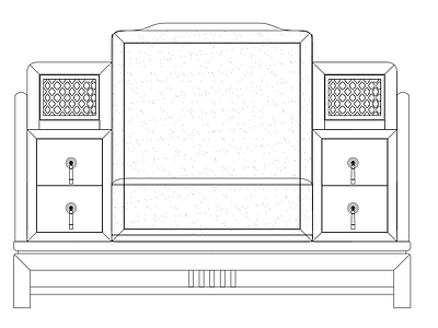 新中式沙发 新中式 实木家具 施工图