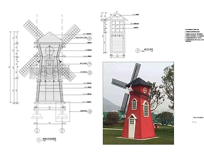 现代其他景观 大风 施工图