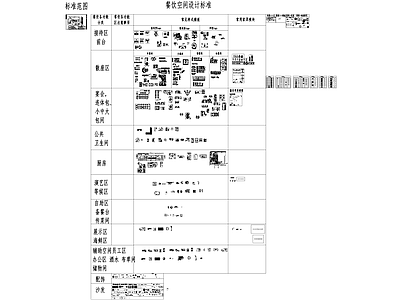 现代工装图库 餐饮空间 常用局部平面 图块图库 施工图 工装图库