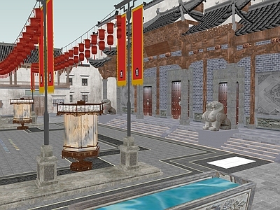 中式乡村庭院 节日 民俗