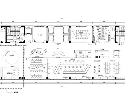 现代工业整体办公空间 1100㎡ 办公平面方案 图纸 施工图