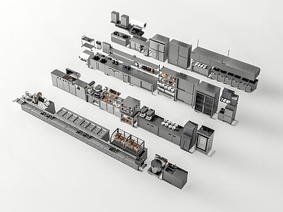 其他工业设备 餐饮后厨设备 食堂后厨 厨房操作台