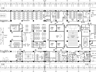 现代轻奢整体办公空间 化妆品公司 平面方案 平面图纸 施工图