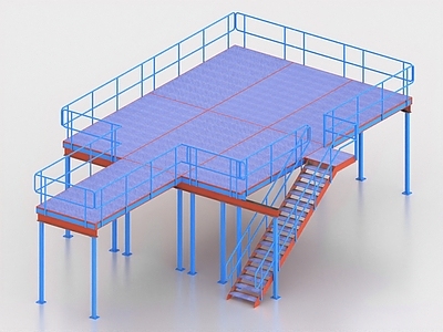 工业设备 钢架 楼梯 施工平台