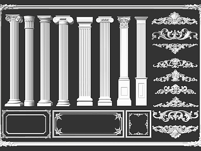 欧式法式柱子 圆柱 欧式圆柱 欧式雕花 欧式框