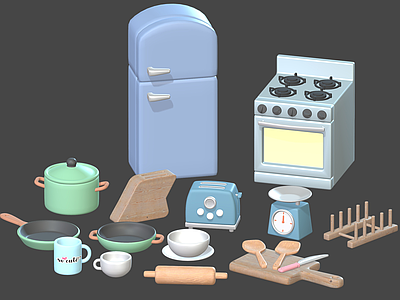 厨具 卡通厨具 锅 电饭锅 卡通冰箱 集成灶