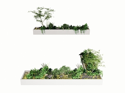 植物组合 景观花箱 园林植物堆绿植 绿植花坛小品