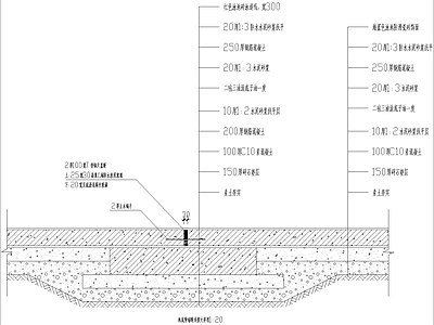 现代其他节点详图 游泳馆池底伸缩缝 连接大样 施工图 节点详图