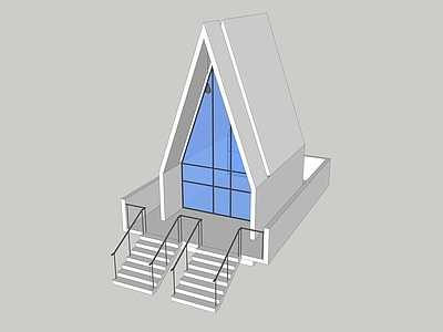 现代教堂建筑 现代建筑 小教堂 极简建筑 景观小品建筑