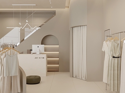 现代奶油服装店 女装店 服装店