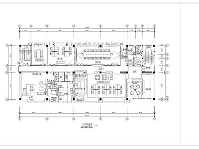 现代整体办公空间 现代简约办公室 施工图