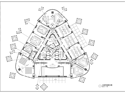 现代整体办公空间 现代简约设计办公 施工图