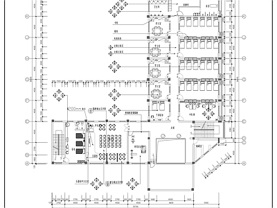 现代整体办公空间 消防站办公大楼 施工图