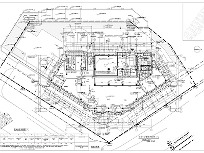 现代整体办公空间 总行图 内装 施工图