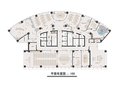 现代办公室 现代 办公空间 施工图
