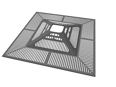 现代其他小品 树池铁篦子 立体篦子