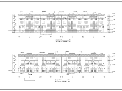 现代简欧别墅建筑 现代简欧别墅 连排别墅 自建房 施工图