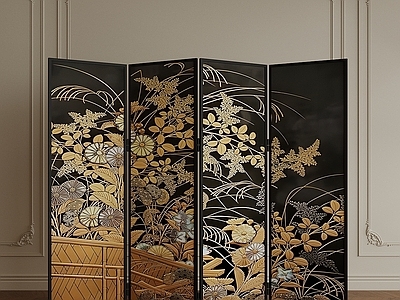 中古屏风 木屏风 可折叠屏风 中古屏风