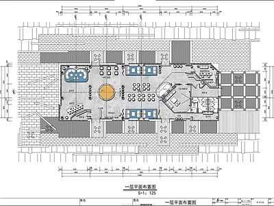 现代售楼处 两层售楼会所 施工图