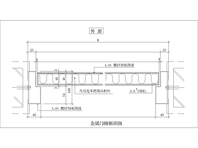 现代门 施工图