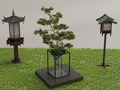其他绿植 新中式小品