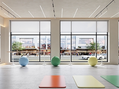 现代瑜伽室 舞蹈室瑜伽馆