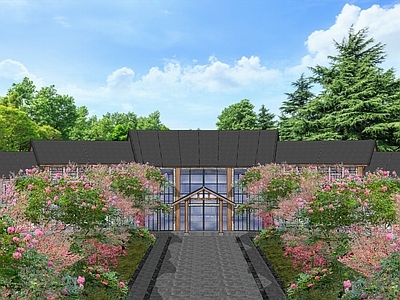 现代新中式酒店建筑 温泉酒店 高层酒店 多层酒店