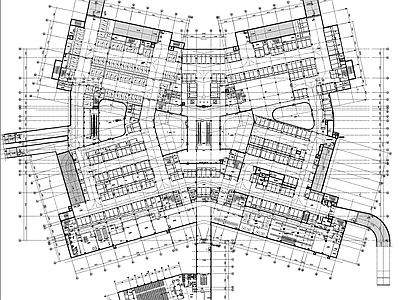 现代医院建筑 中医院 诊综合楼 施工图