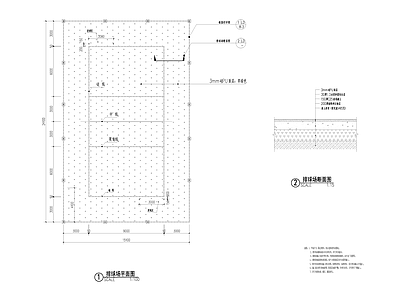 现代校园景观 排球场 施工图