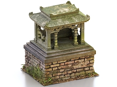中式古建 古建 土地庙 灵塔 石塔 丧葬塔 佛塔 神庙