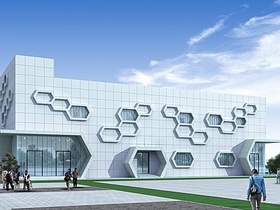 现代厂房 现代工业建筑风格
