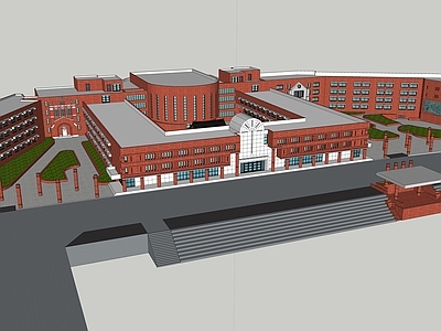 现代学校建筑 教学楼学校