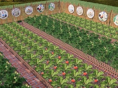 现代景观菜园菜地 一米菜园 幼儿园种植区 蔬菜种植箱 野趣菜园 共享农场 庭院景观