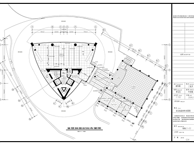 现代整体办公空间 气象局装饰工程 施工图