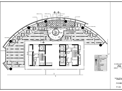 现代整体办公空间 外办公空间设计 施工图