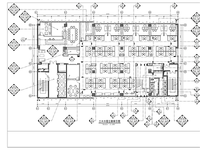 现代整体办公空间 现代简约办公楼 施工图